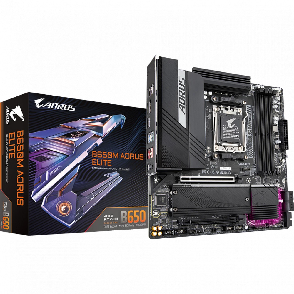 Материнская плата Gigabyte B650M AORUS ELITE Micro-ATX, AMD AM5 - миниатюра 5