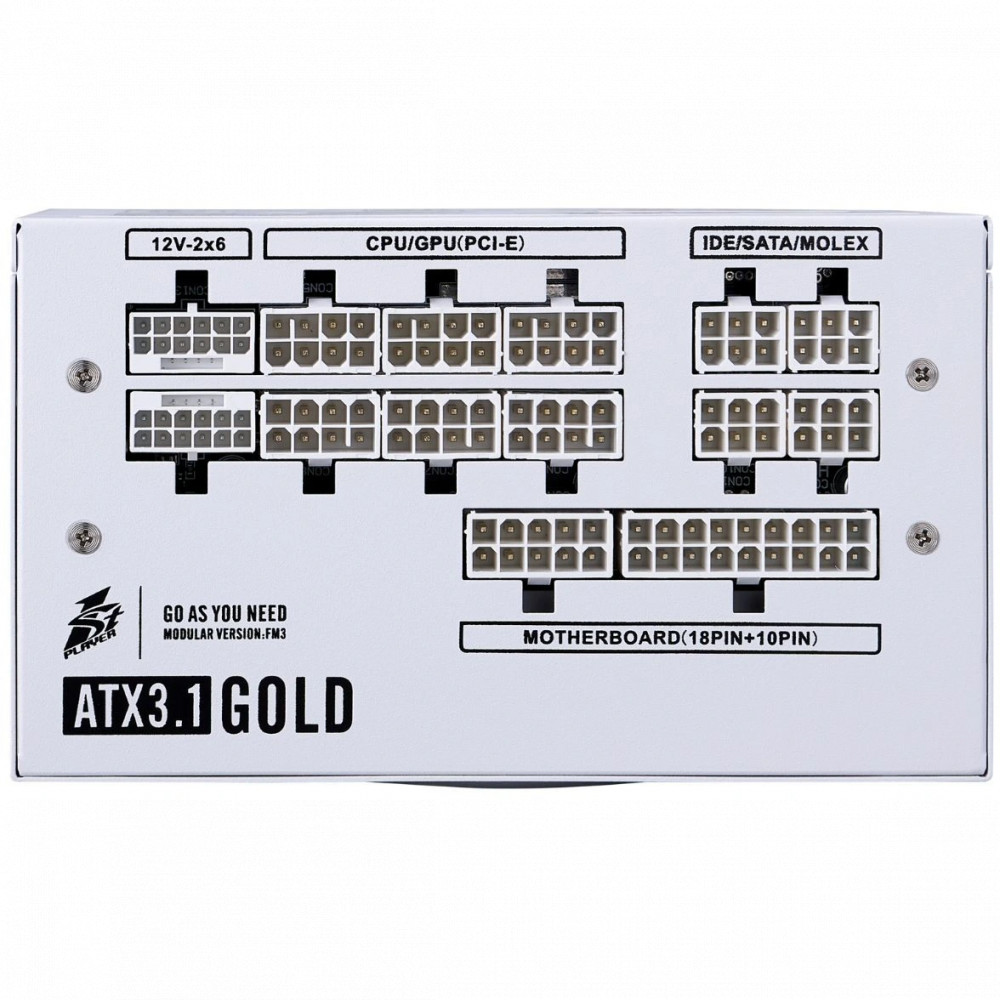 Блок питания 1STPLAYER NGDP GOLD HA-1000BA4-WH 1000 Вт, 80+ Gold - миниатюра 4