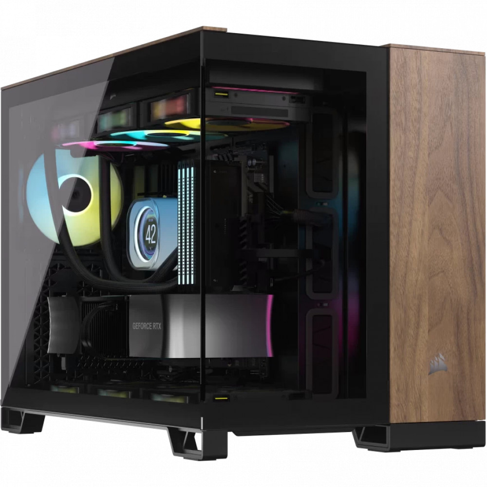 Корпус Corsair 2500X Black - Walnut Wood CC-9011286-WW Mid-Tower — фото товара