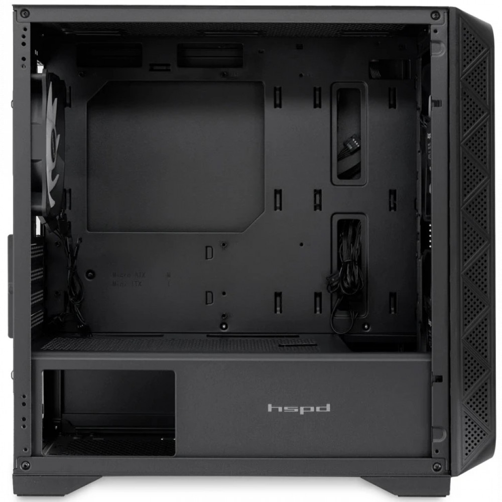 Корпус HSPD M321-TGBK-ARGB Mini-Tower - миниатюра 4
