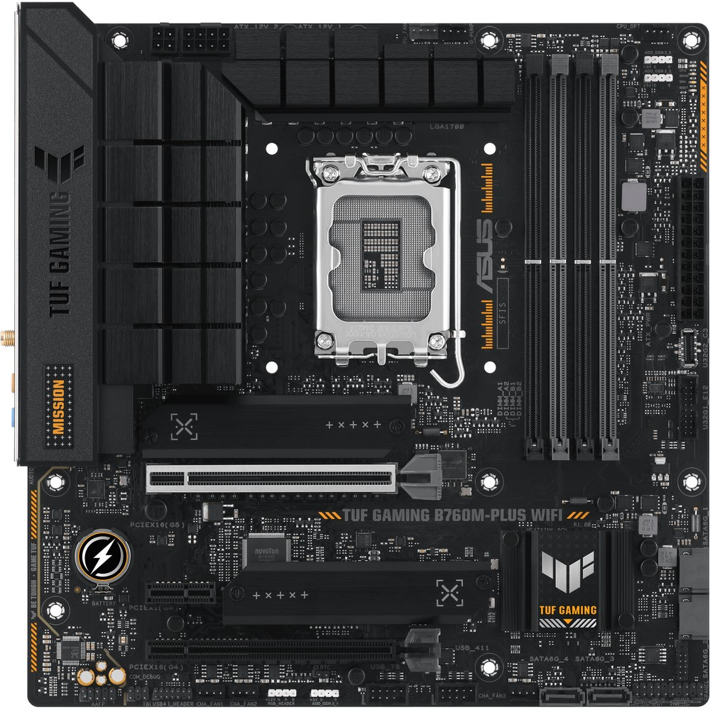 Материнская плата Asus TUF GAMING B760M-PLUS WIFI Micro-ATX, LGA 1700 - миниатюра 2