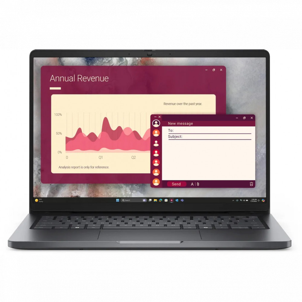 Ноутбук Dell Pro 14 PRO14-7315 14 ", WUXGA 1920x1200 (16:10), Intel, Core Ultra 7, 32 Гб, 1 ТБ, Intel Graphics, Linux - миниатюра 2