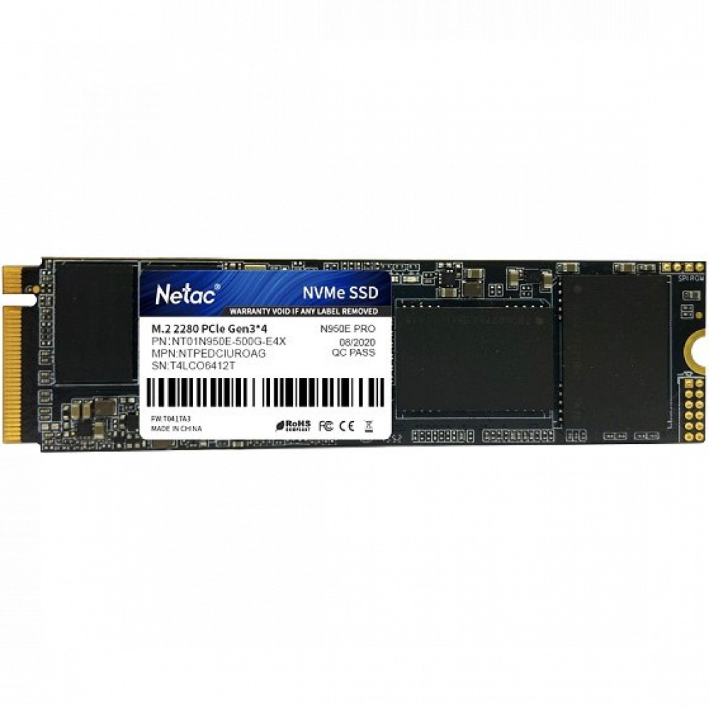 Жесткий диск Netac N950E Pro NT01N950E-500G-E4X SSD (твердотельные), 500 ГБ, M.2, PCIe — фото товара