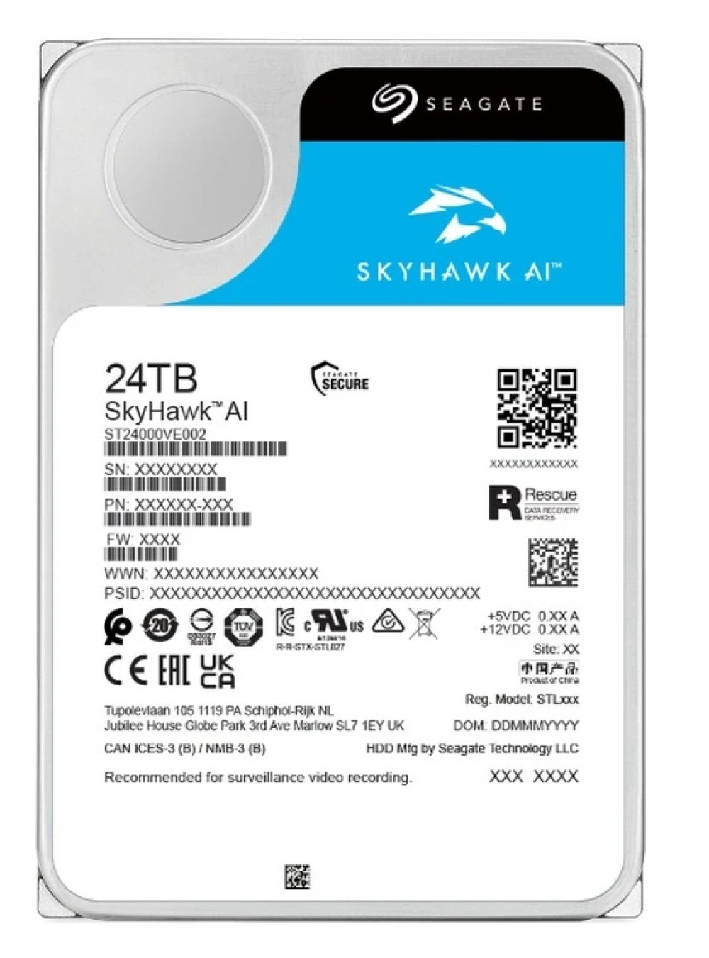 Жесткий диск Seagate ST24000VE002 HDD (классические), 24 ТБ, 3.5 дюйма, SATA — фото товара