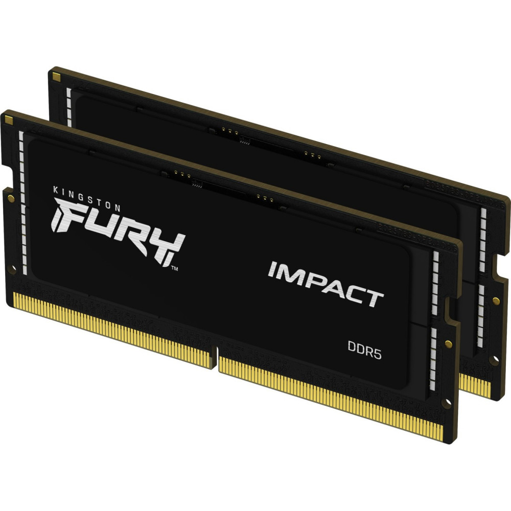 ОЗУ Kingston Fury Impact KF556S40IBK2-32 SO-DIMM, DDR5, 32 Гб (2 х 16 Гб), 5600 МГц — фото товара