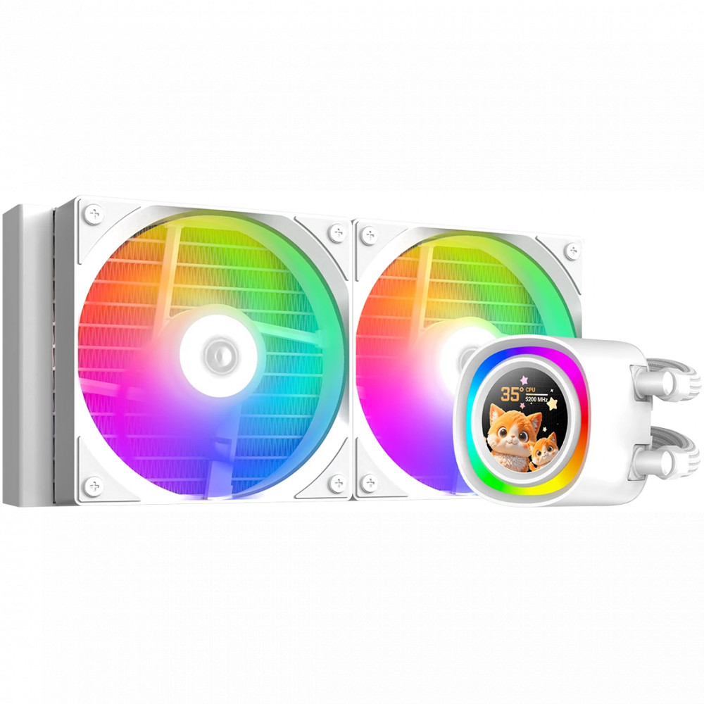 Система охлаждения ID-Cooling FX240 LCD WHITE Для процессора — фото товара
