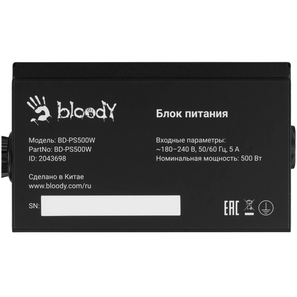 Блок питания Bloody BD-PS500W Black 500 Вт - миниатюра 4