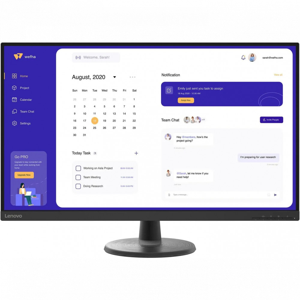 Монитор Lenovo D32u-45 67A1GAC2EU 31.5 ", VA, 4K UHD 3840x2160 (16:9), 60 Гц — фото товара