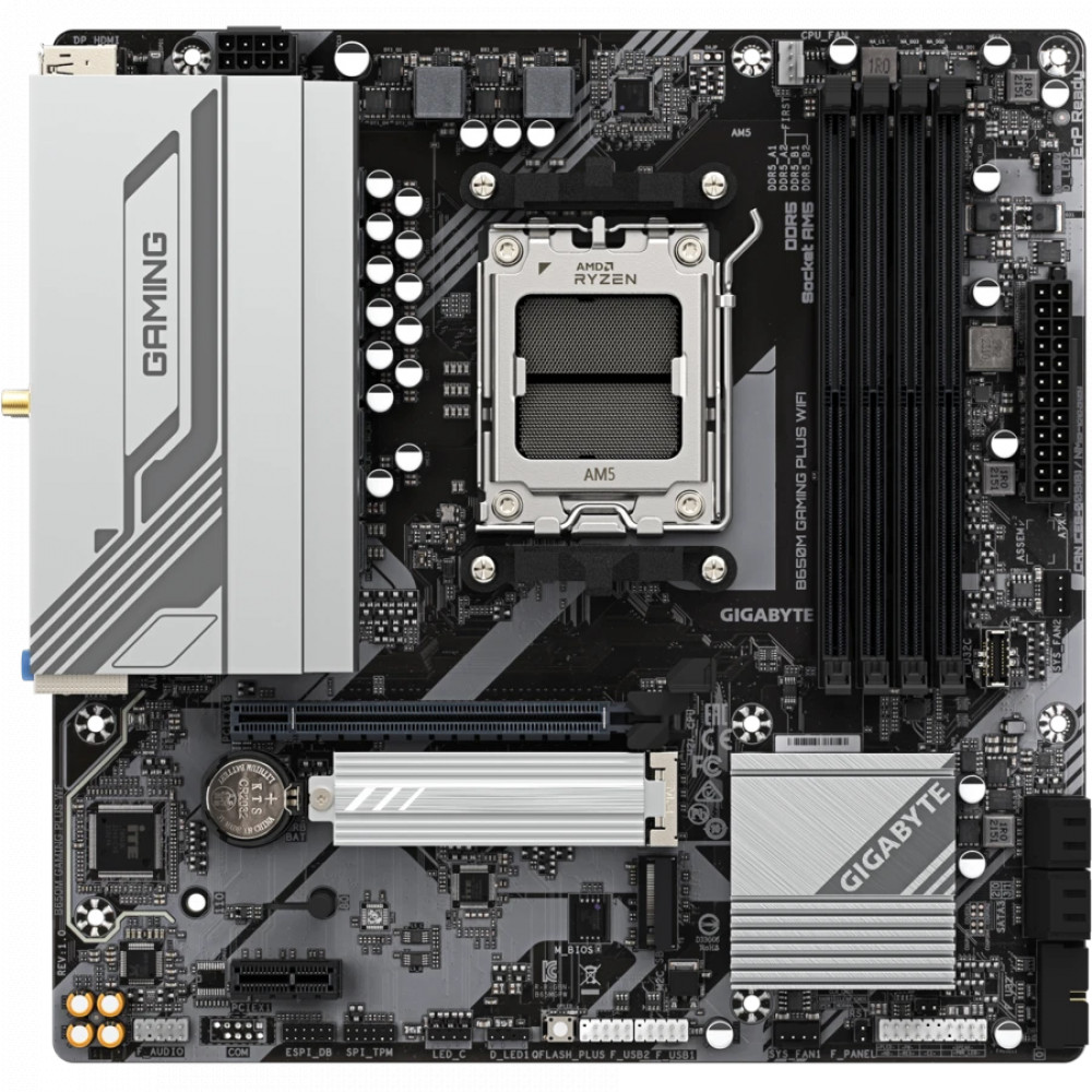 Материнская плата Gigabyte B650M GAMING PLUS WIFI B650M GAMING PLUS WIFI_Gigabyte Micro-ATX, AMD AM5 — фото товара