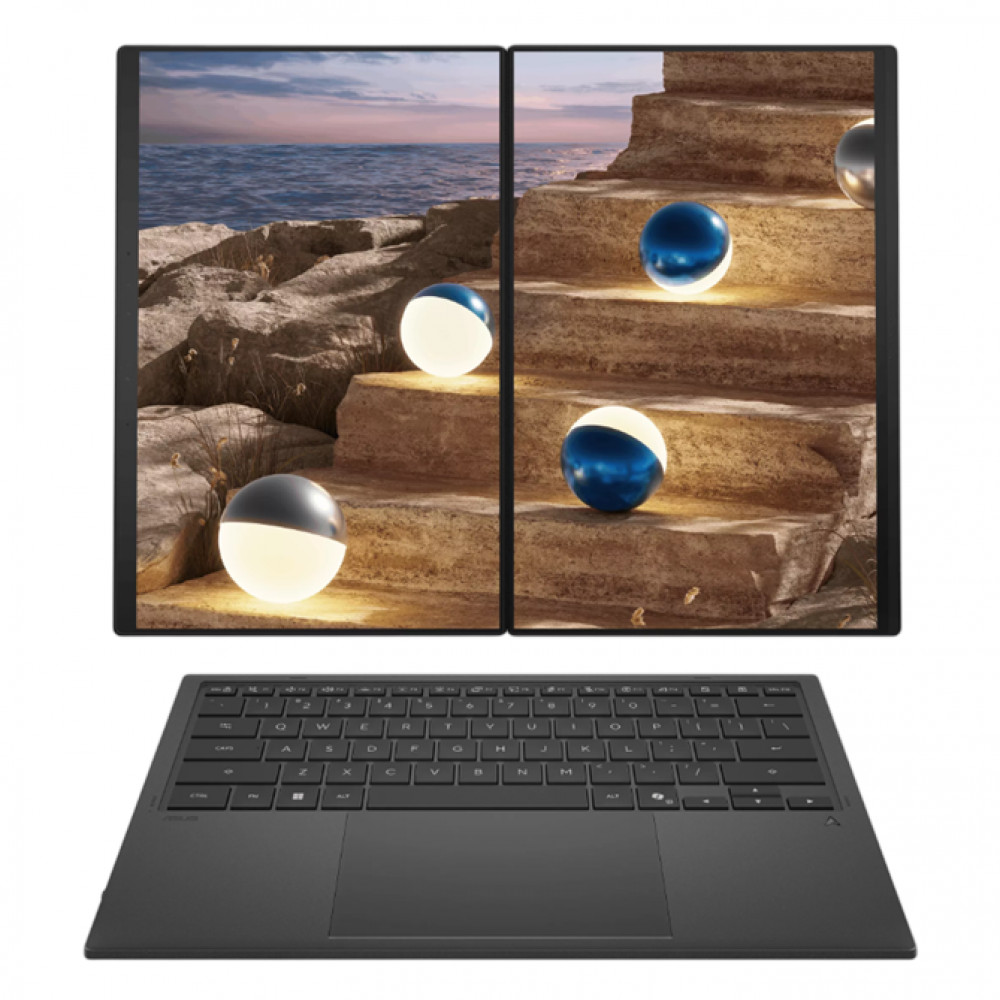 Ноутбук Asus Zenbook DUO UX8407AA-SN046W 90NB16V1-M00WS0 14 ", WQXGA+ 2880x1800 (16:10), Intel, Core Ultra 9, 32 Гб, 2 ТБ, Intel Graphics, Windows 11 Home - миниатюра 2