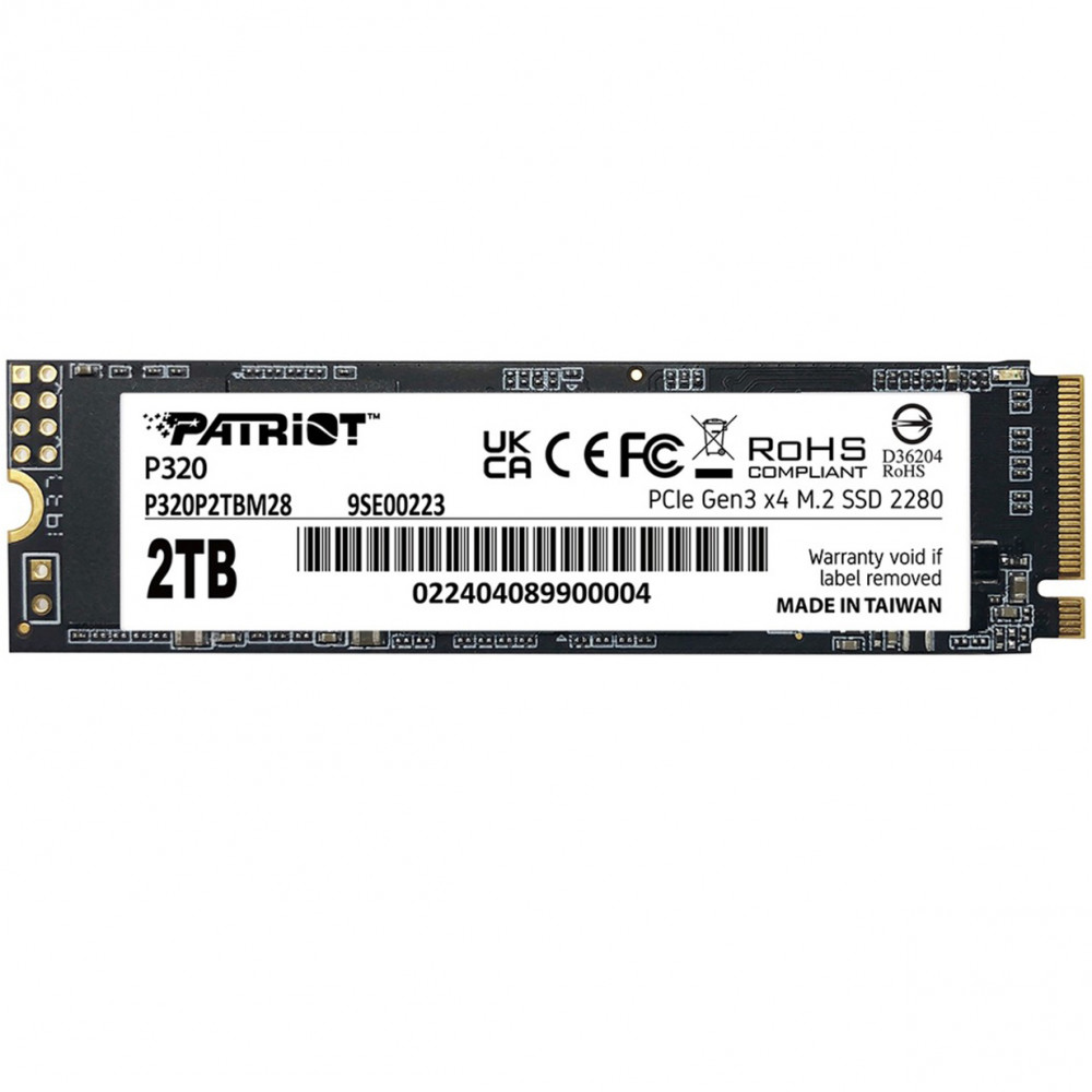 Жесткий диск Patriot P320 P320P2TBM28 SSD (твердотельные), 2 ТБ, M.2, PCIe — фото товара