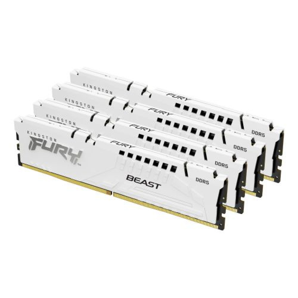ОЗУ Kingston FURY Beast White KF552C40BWK4-128 DIMM, DDR5, 128 Гб (4 х 32 Гб), 5200 МГц — фото товара
