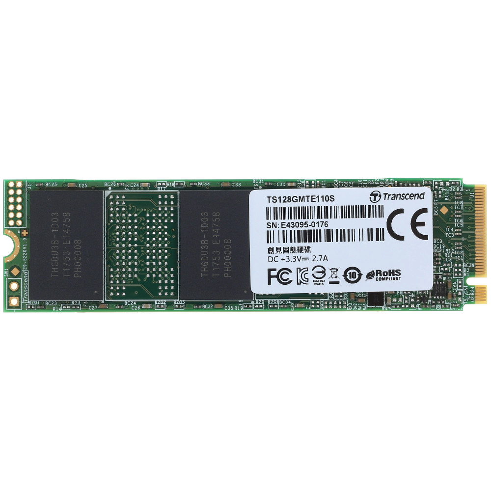 Жесткий диск Transcend TS128GMTE110S SSD (твердотельные), 128 ГБ, M.2, PCIe — фото товара