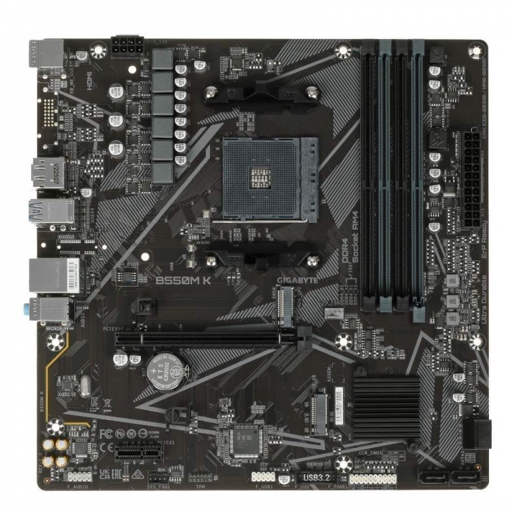 Материнская плата Gigabyte AMD B550 SAM4 MATX B550M K 1.2 Micro-ATX, AMD AM4 — фото товара