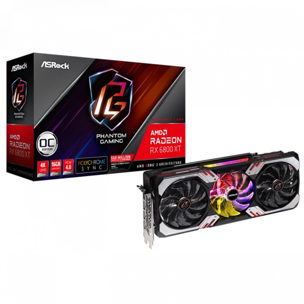 Видеокарта ASRock Radeon RX 6800 XT RX6800XT PGD 16GO 16 ГБ - миниатюра 5