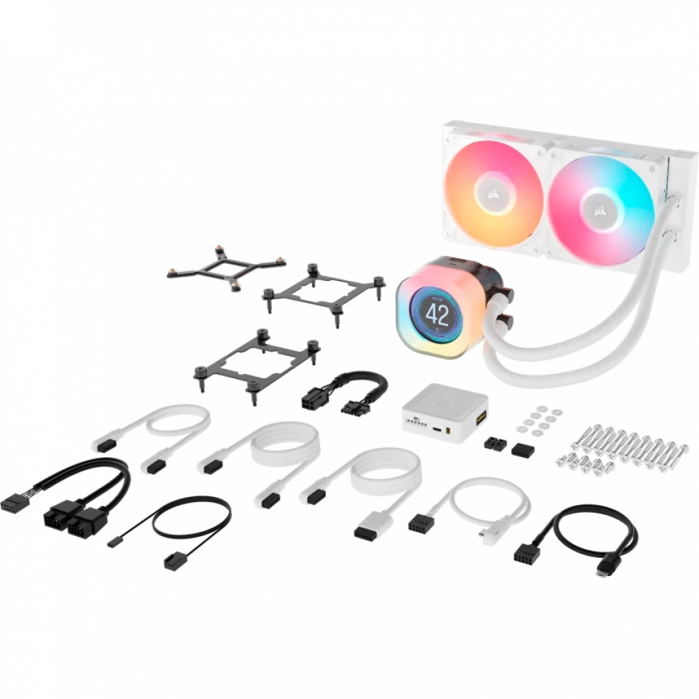 Система охлаждения Corsair iCUE LINK TITAN 240 RX LCD White CW-9061025-WW Для процессора - миниатюра 4