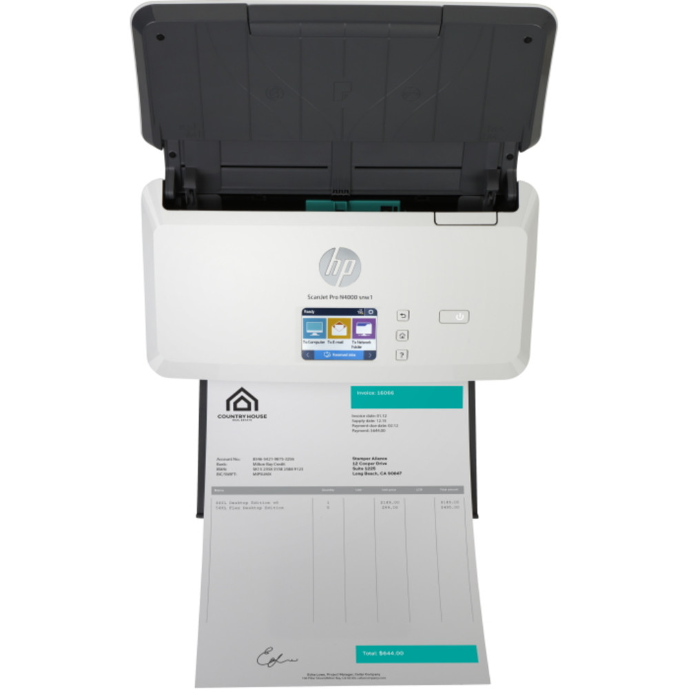 Протяжный сканер HP ScanJet Pro N4000 snw1 6FW08A A4, CIS - миниатюра 4
