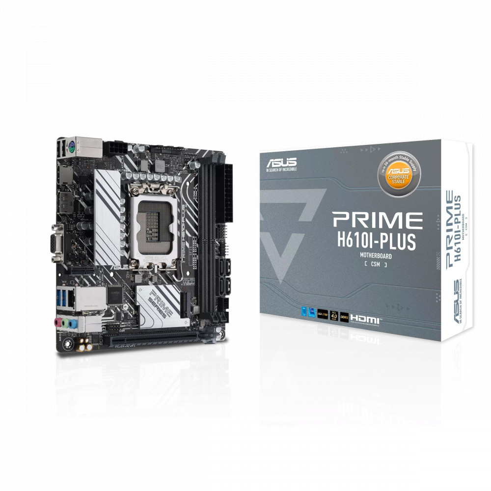 Материнская плата Asus PRIME H610I-PLUS-CSM Mini-ATX, LGA 1700 - миниатюра 6