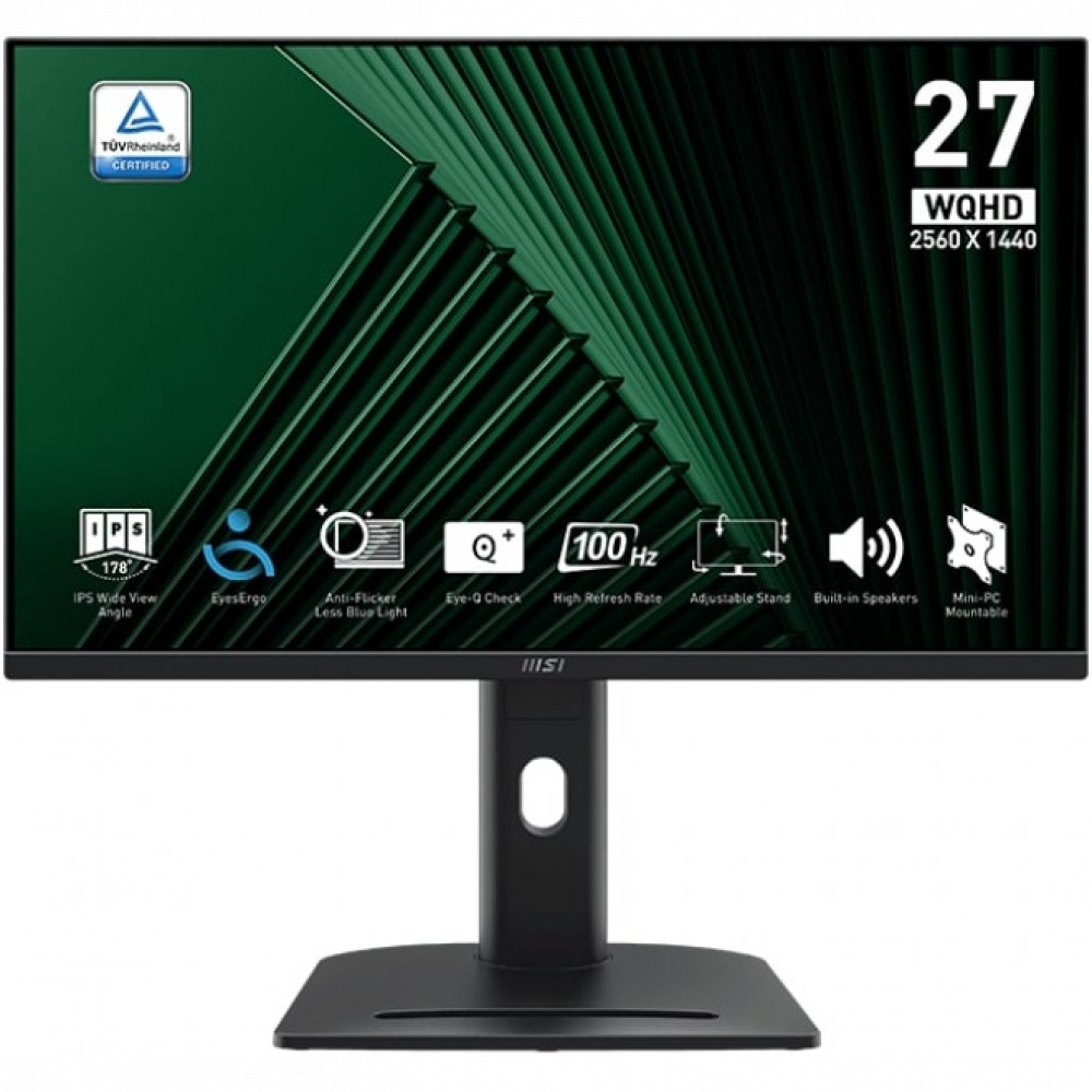 Монитор MSI PRO MP275QPG 9S6-3PC39M-069 27 ", IPS, Quad HD 2560x1440 (16:9), 100 Гц — фото товара