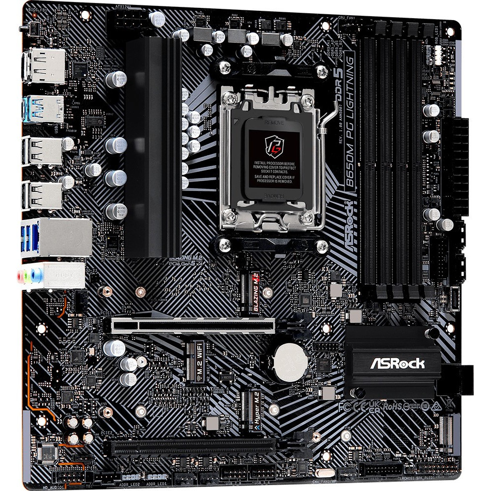 Материнская плата ASRock B650M PG LIGHTNING Micro-ATX, AMD AM5 — фото товара