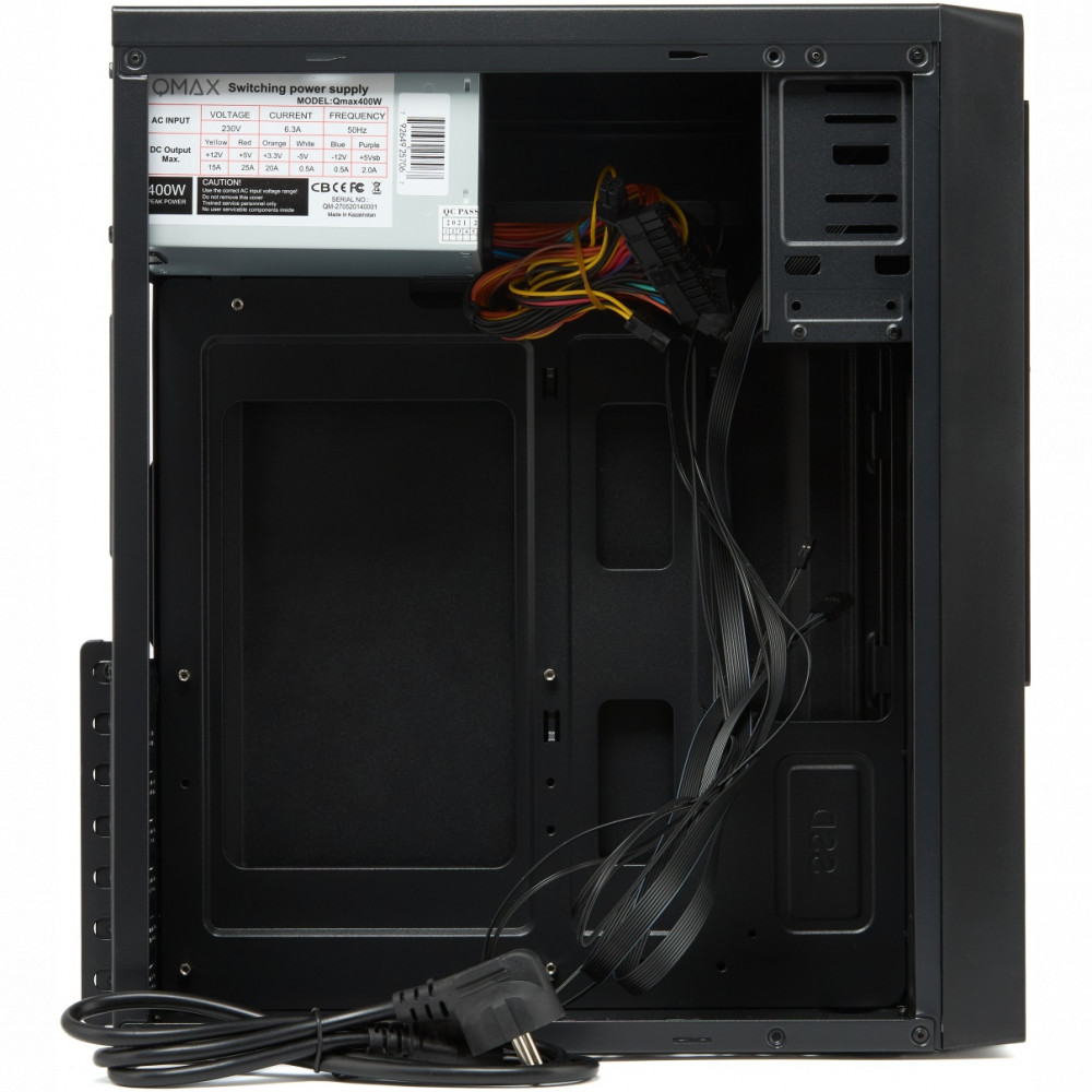 Корпус Qmax D802B BLACK Mid-Tower - миниатюра 5
