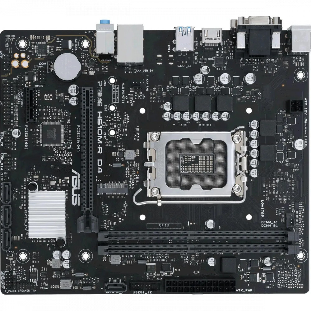 Материнская плата Asus H610M-R D4-SI Micro-ATX, LGA 1700 — фото товара