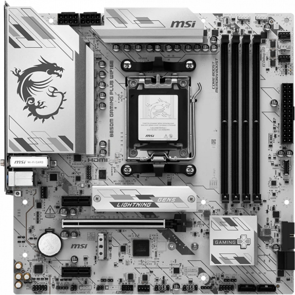 Материнская плата MSI B850M GAMING PLUS WIFI6E Micro-ATX, AMD AM5 — фото товара