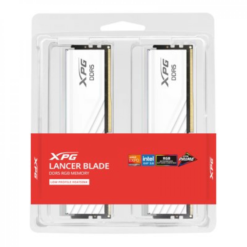 ОЗУ ADATA XPG Lancer Blade RGB White kit 2*16GB AX5U6000C3416G-DTLABRWH DIMM, DDR5, 32 Гб (2 х 16 Гб), 6000 МГц - миниатюра 2