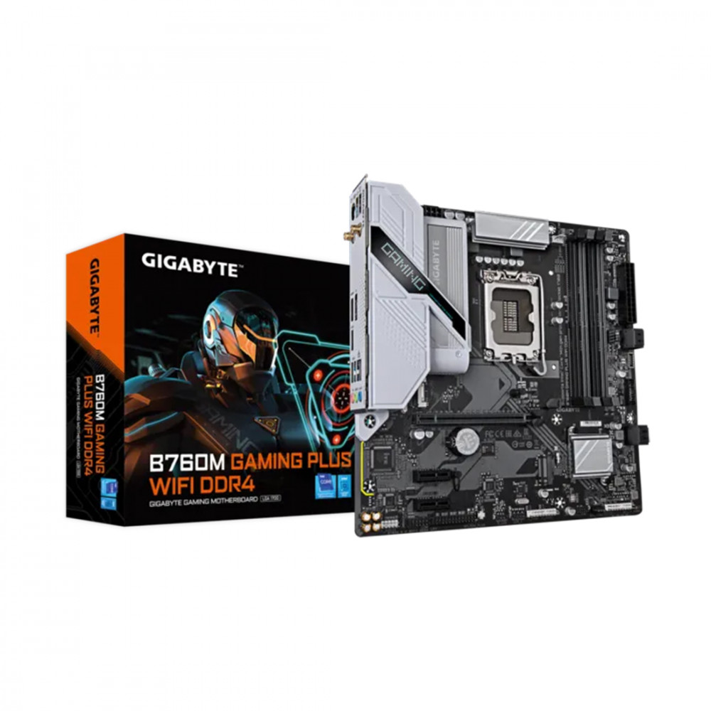 Материнская плата Gigabyte B760M GAMING PLUS WIFI DDR4 B760M G P WIFI DDR4 Micro-ATX, LGA 1700 — фото товара