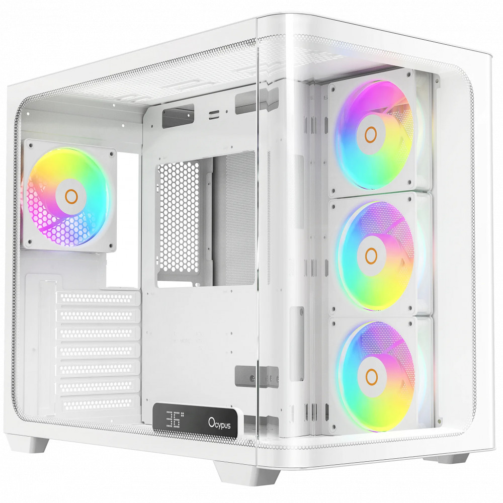 Корпус Ocypus Iota C70 WH Curve ARGB Digital Iota-C70-WHD400CD-GL Mid-Tower — фото товара