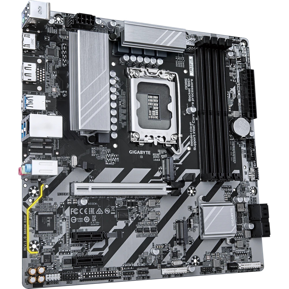 Материнская плата Gigabyte B860M D3HP Micro-ATX, LGA 1851 — фото товара