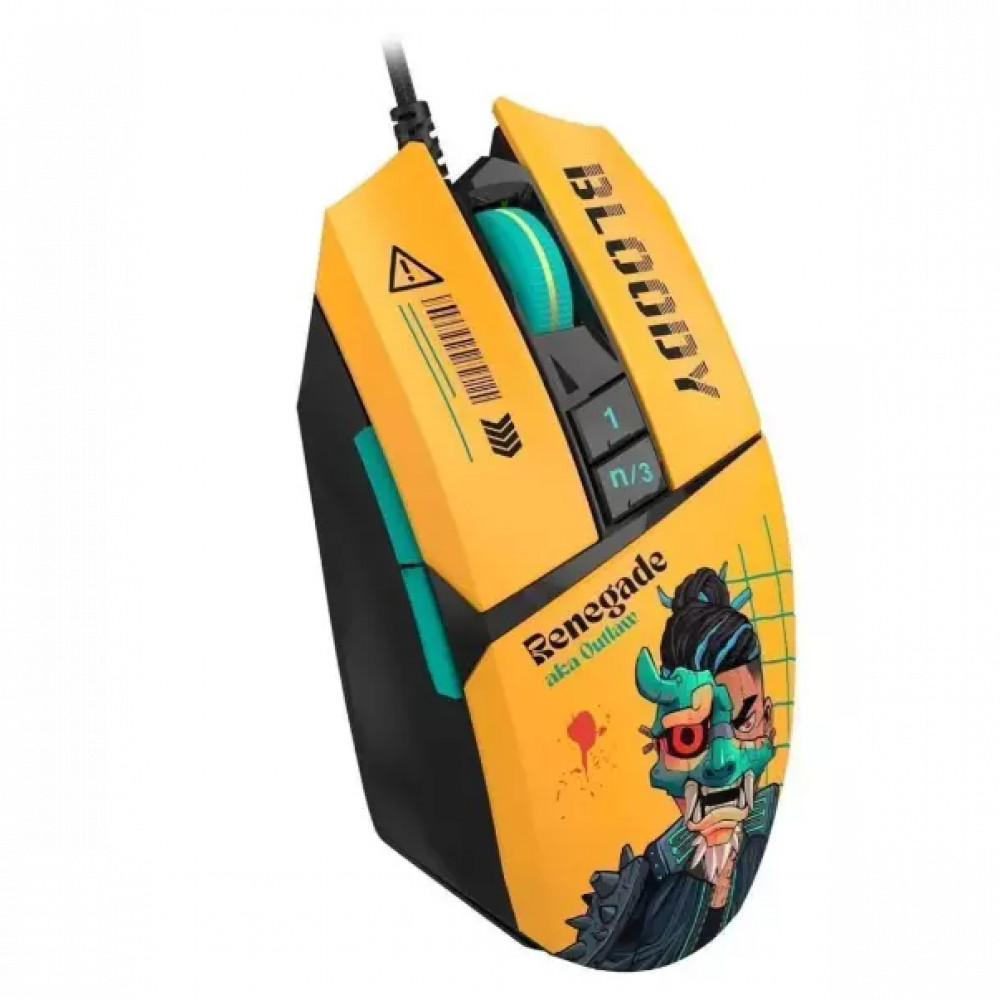 Мышь Bloody W63Max Renegade Yellow Sunset Игровые, Проводная - миниатюра 4