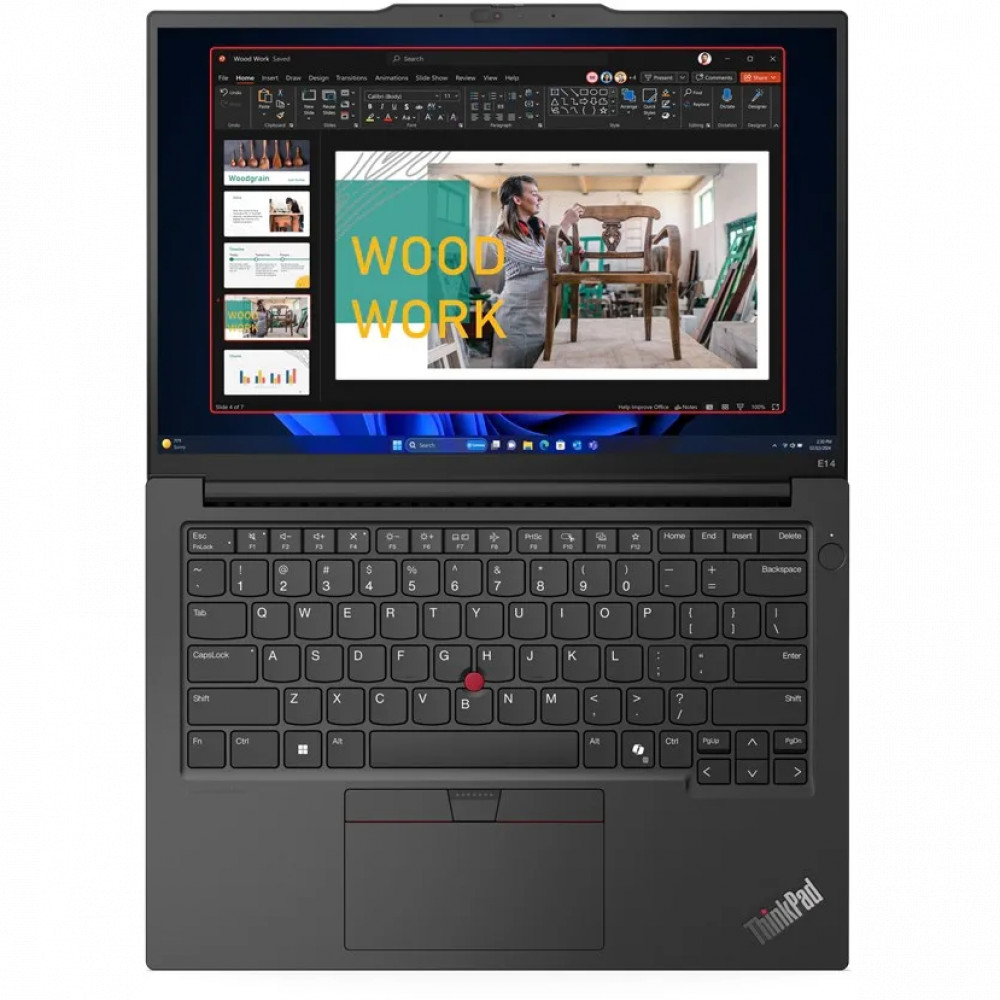 Ноутбук Lenovo ThinkPad E14 G6 21M7002XRT 14 ", WUXGA 1920x1200 (16:10), Intel, Core Ultra 7, 16 Гб, 512 ГБ, Intel Arc Graphics, Windows 11 Pro - миниатюра 4