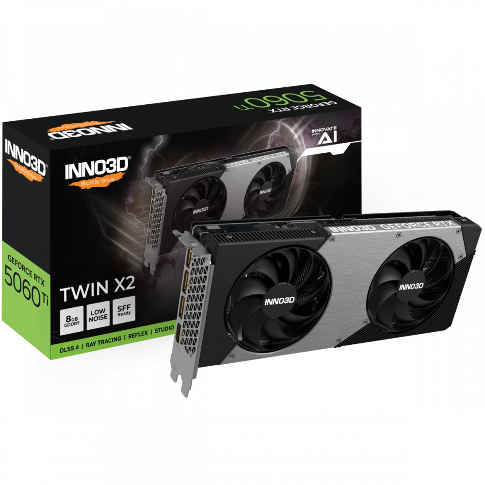 Видеокарта Inno3D GeForce RTX 5060 Ti Twin X2 8Gb N506T2-08D7-193075N 8 ГБ - миниатюра 3