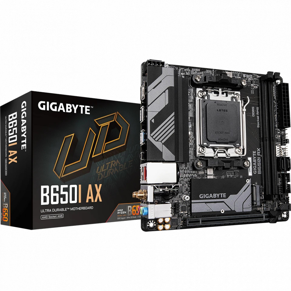 Материнская плата Gigabyte B650I AX Mini-ATX, AMD AM5 - миниатюра 4