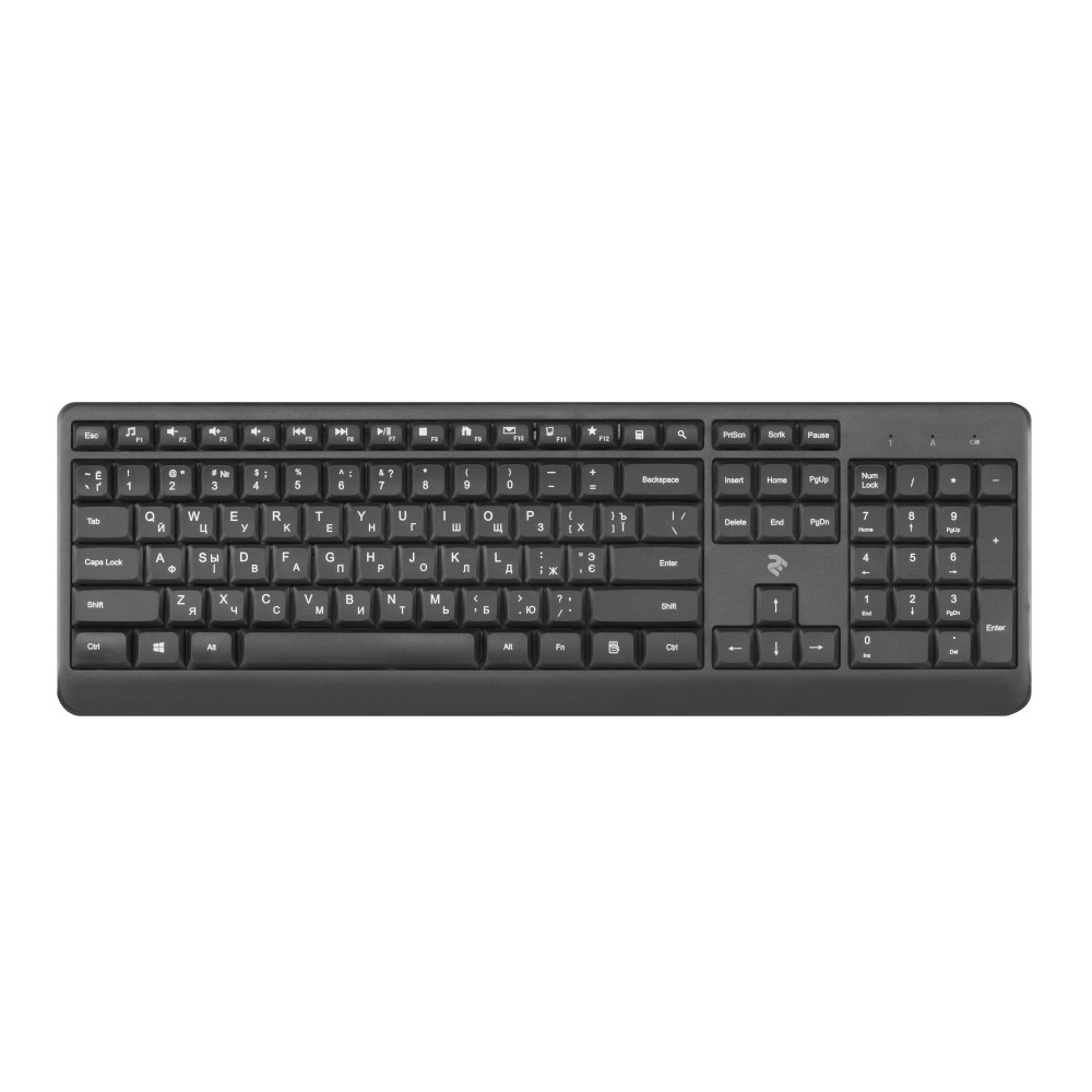 Клавиатура 2E KS220 WL Black 2E-KS220WB Беспроводная, USB - миниатюра 2
