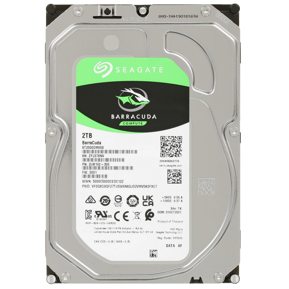 Жесткий диск Seagate ST2000DM008 HDD (классические), 2 ТБ, 3.5 дюйма, SATA — фото товара