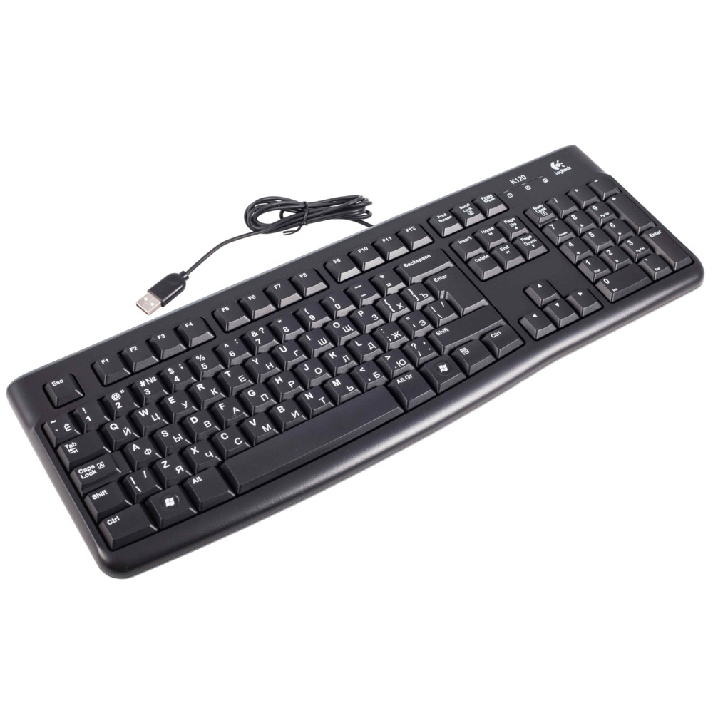 Клавиатура Logitech K120 920-002506 Проводная, USB — фото товара