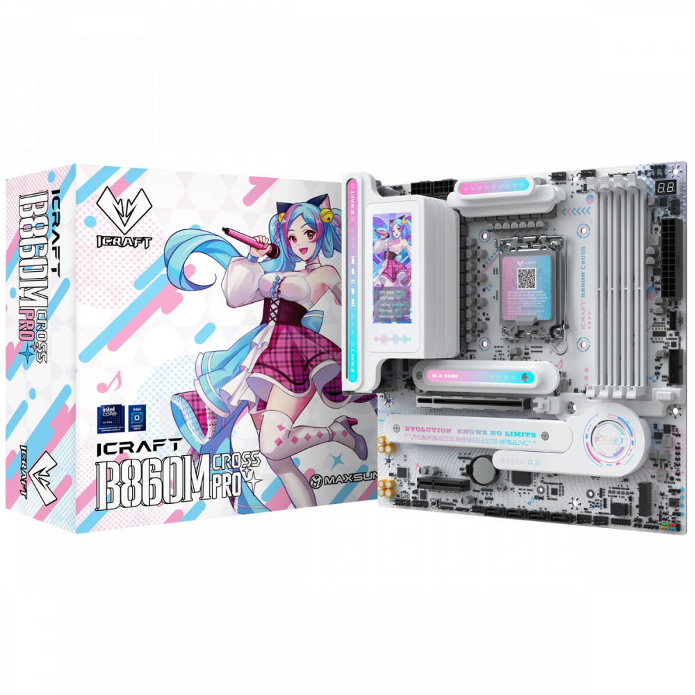 Материнская плата Maxsun MS-iCraft B860M CROSS PRO 6940709661710 Micro-ATX, LGA 1851 - миниатюра 4