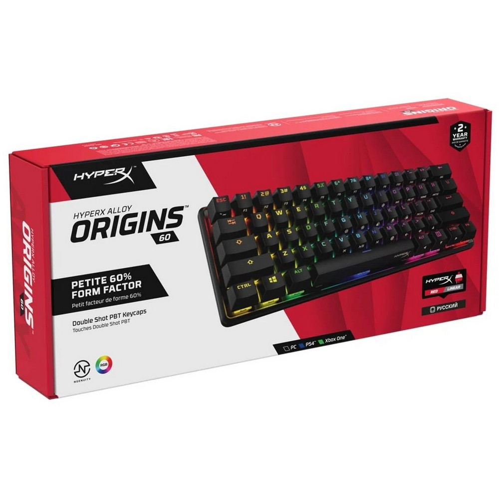 Клавиатура HyperX Alloy Origins 60 Black (Red switch) 4P5N0AA#ACB Проводная, USB - миниатюра 7