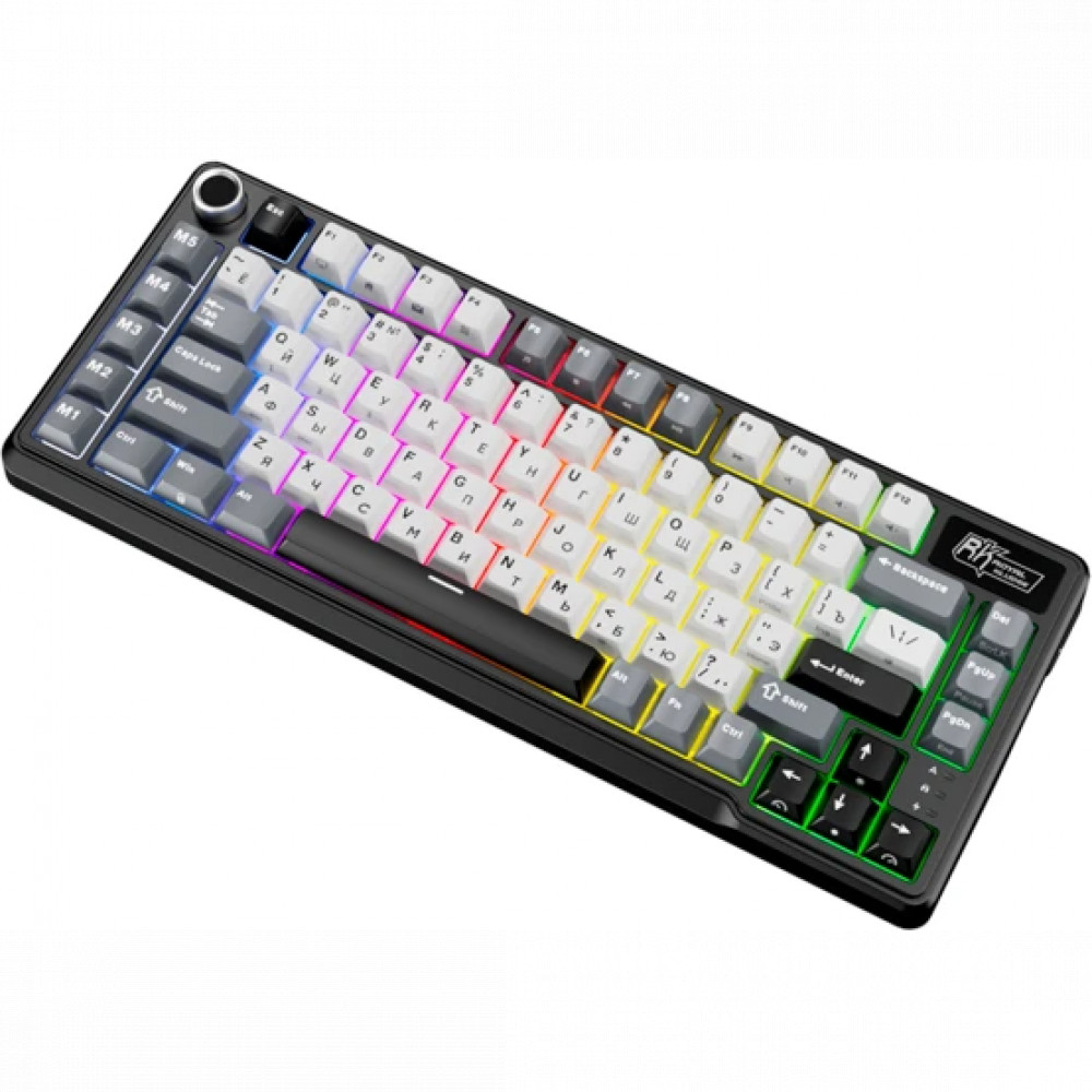 Клавиатура Royal Kludge L75 Knight Black (Cream Switch) 6935280827075 Беспроводная, Bluetooth - миниатюра 5