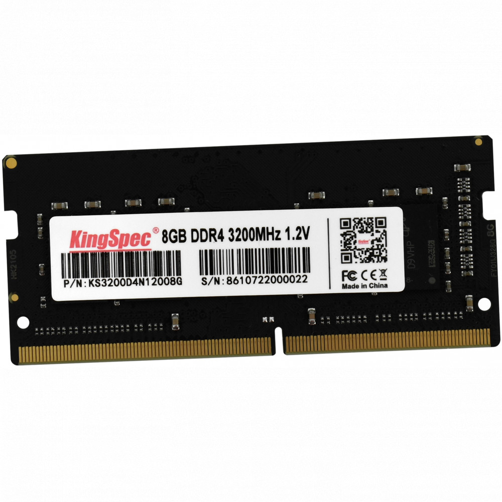 ОЗУ KingSpec 8 ГБ KS3200D4N12008G SO-DIMM, DDR4, 8 Гб, 3200 МГц — фото товара