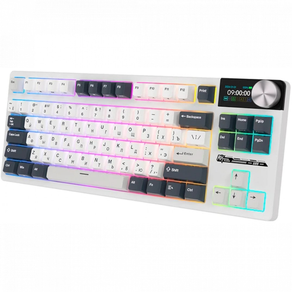 Клавиатура Royal Kludge S85 White Night (Beige Switch) 6977576550816 Беспроводная, Bluetooth - миниатюра 3