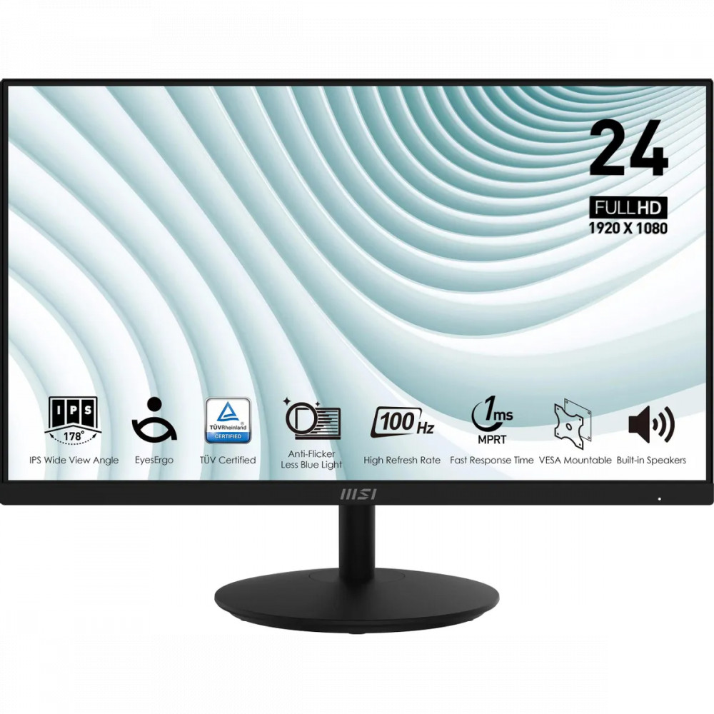 Монитор MSI Pro MP242A 9S6-3PA1CT-205 23.8 ", IPS, Full HD 1920x1080 (16:9), 75 Гц — фото товара