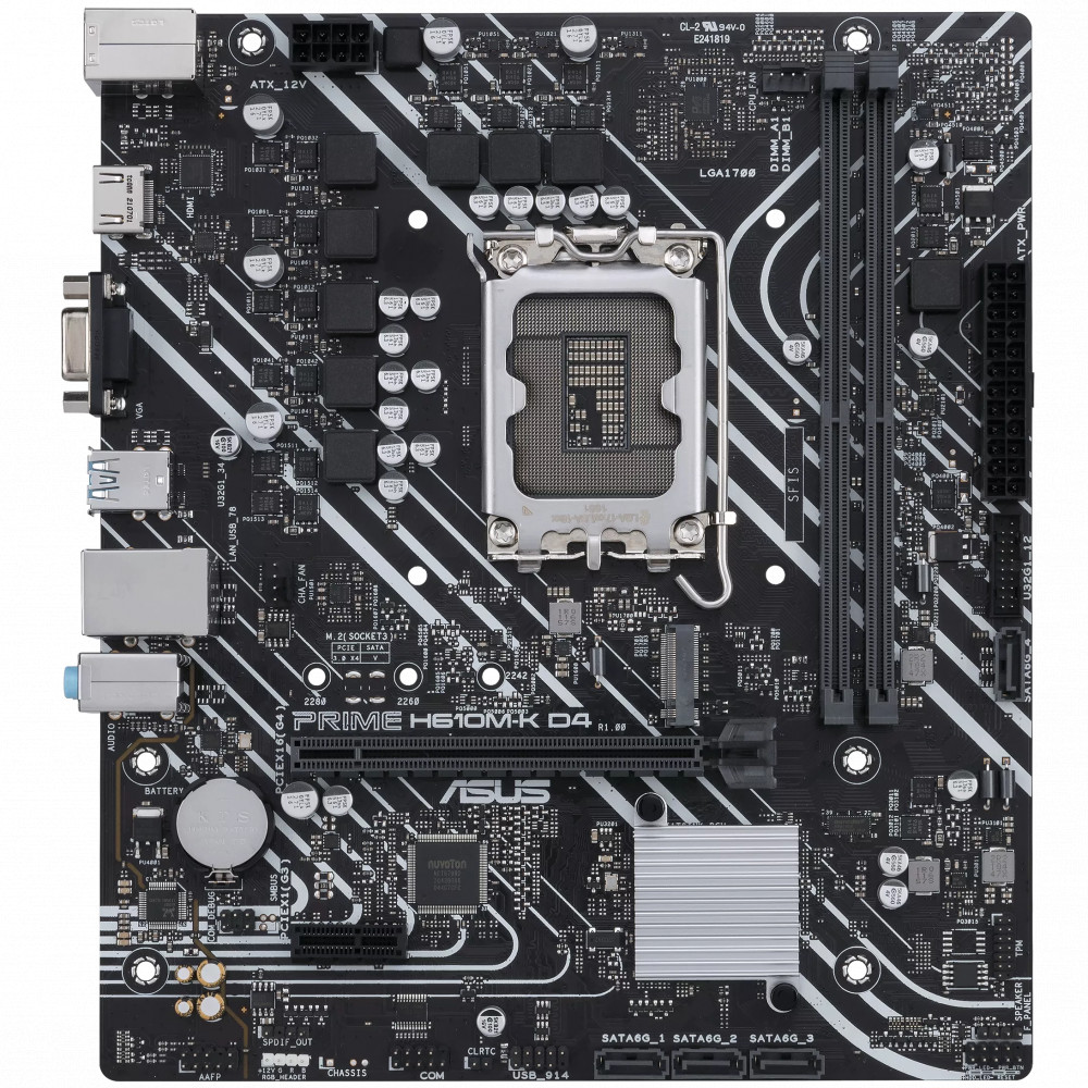 Материнская плата Asus PRIME H610M-K D4 PRIME H610M-K D4 / 90MB1A10-M0EAY0 Micro-ATX, LGA 1700 — фото товара