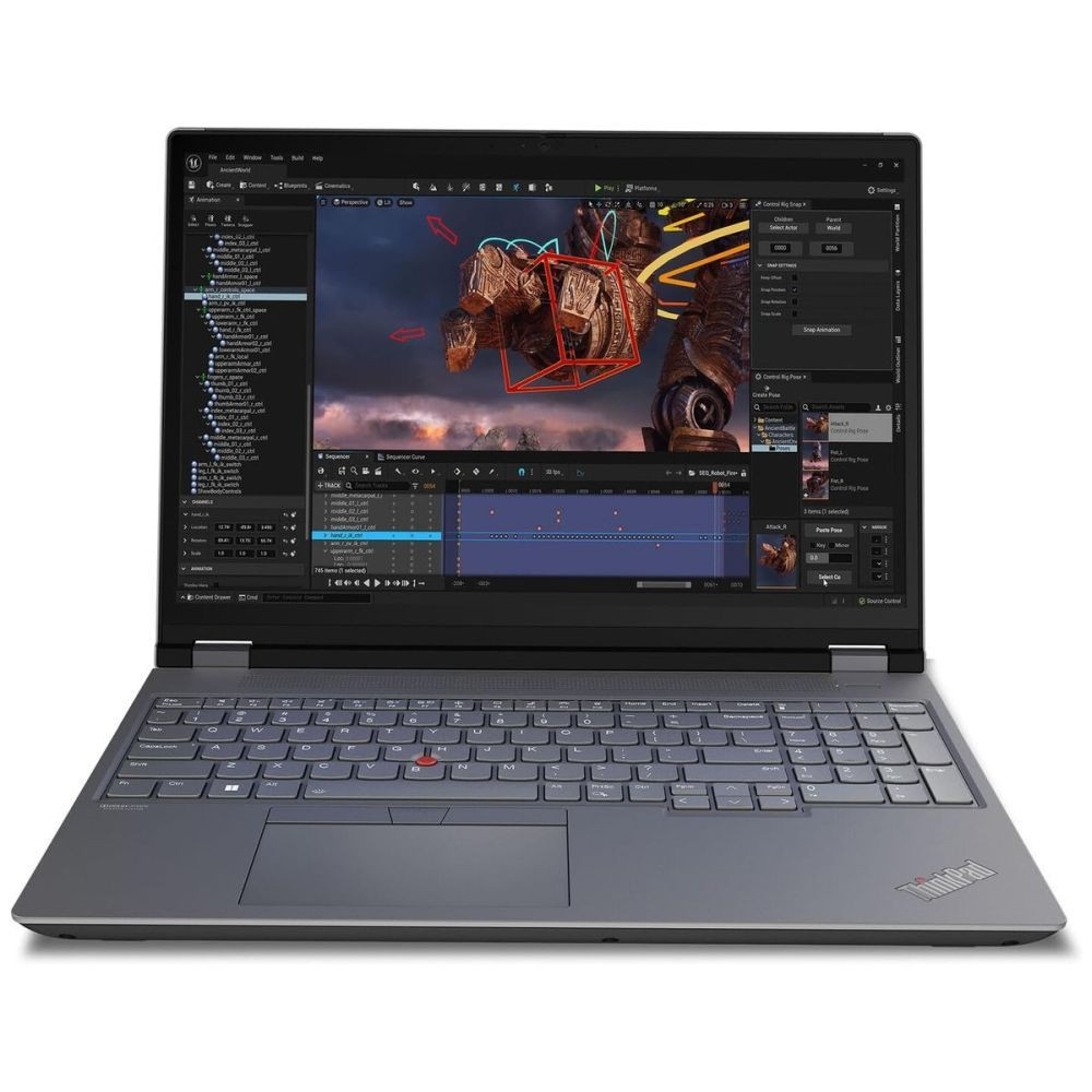 Ноутбук Lenovo ThinkPad P16 G2 21FBA0R7CD 16 ", WUXGA 1920x1200 (16:10), Intel, Core i7, 16 Гб, 512 ГБ, Intel UHD Graphics, Windows 11 Pro — фото товара