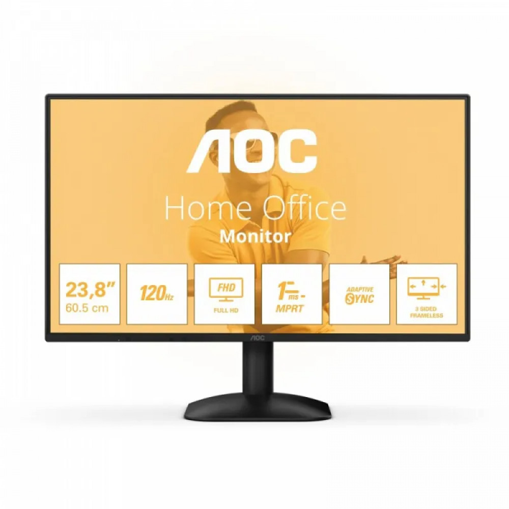 Монитор AOC 24B31H/01 17.3 ", IPS, Full HD 1920x1080 (16:9), 120 Гц — фото товара