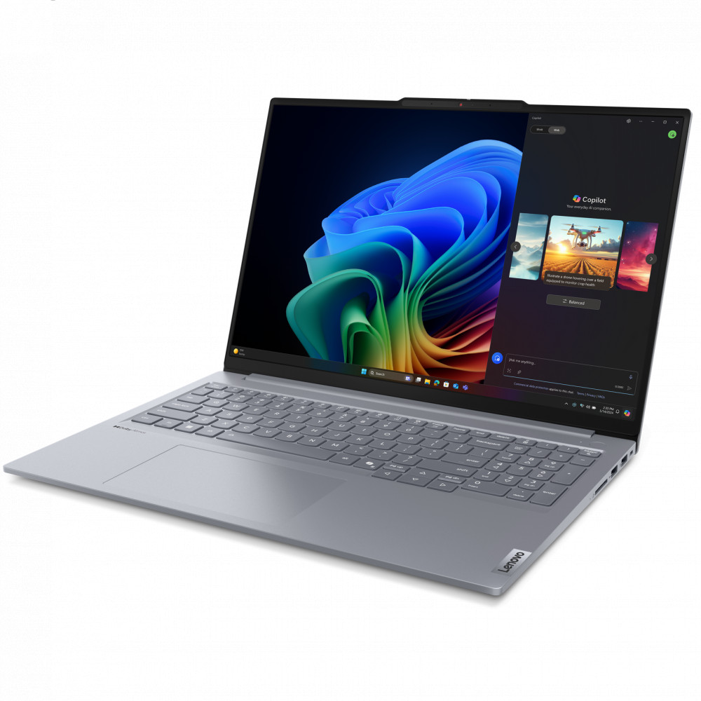 Ноутбук Lenovo ThinkBook 16 G7 QOY 21NH0002RU 16 ", WUXGA 1920x1200 (16:10), Intel, Snapdragon X Plus, 16 Гб, 512 ГБ, Qualcomm® Adreno™ GPU - миниатюра 3