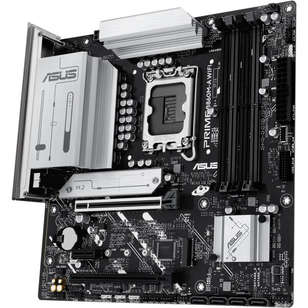 Материнская плата Asus PRIME B860M-A WIFI 90MB1JY0-M0EAY0 Micro-ATX, LGA 1851 - миниатюра 3