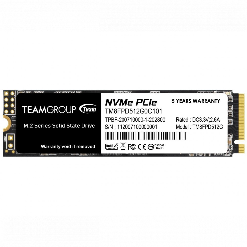 Жесткий диск Team Group MP33 PRO TM8FPD512G0C101 SSD (твердотельные), 512 ГБ, M.2, PCIe - миниатюра 2